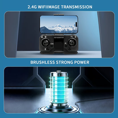 Drone Quadricóptero GD95 (1 unidade), Dobrável - Fácil de Transportar, Câmara Dupla SD HD - Estabilização de Imagem, com Função de Voo Estacionário por Fluxo de Luz e Desvio de Obstáculos, Presente de Aniversário - Presente de Natal