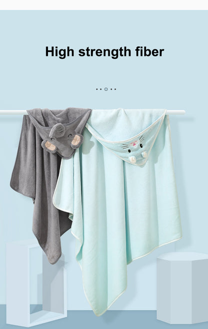 Baby Bath Towel Girl Boy Baby Towel Newborn With Hood Cartoon Coral Fleece Infant Towels Blanket Newborn Baby Bathrobe Infant, Christmas Halloween Gift