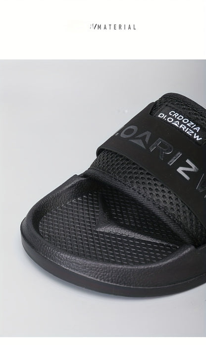 Men'S Casual Slip-On Sandals with "2W" Embroidery - Non-Slip, EVA Material, Black and Brown, Comfortable for Indoor and Outdoor Use, Casual Footwear | Stylish Sandals | EVA Sandals