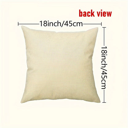 4-Pack Woven Linen Throw Pillow Covers, Abstract Kandinsky Cat Design, Industrial Style Zippered Cushion Cases for Sofa, Bedroom, Car, Office Decor - Machine Washable