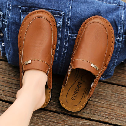 Tamancos e mules de verão para homem, com bico fechado, respiráveis, fáceis de calçar, com sola de borracha, ideais para praia, jardim e atividades ao ar livre.