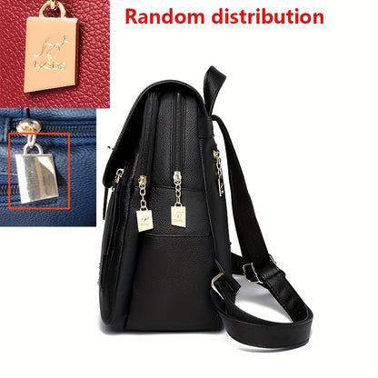 Logo Randomly Distributed New Style Versatile Women's Casual Large Capacity Simple Travel Short Distance Business Backpack Multifunctional Daily Commuting Shoulder Bag