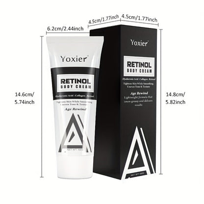 Yoxier Retinol Body Cream 100g - Hydrating & Firming with Collagen, Vitamin E & Hyaluronic Acid for All Skin Types