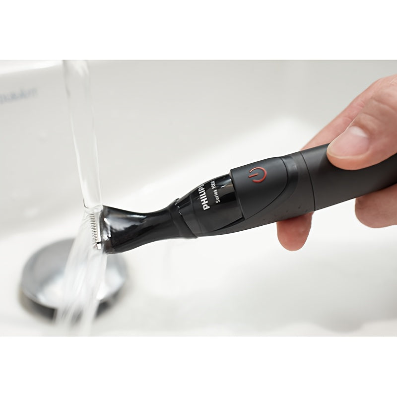 For Philips Multigroom Series 1000 MG1100 Electric Beard Trimmer - Multi-Functional Razor & Sideburn Trimmer with Dual Cut Technology, 3-Position Precision Comb, AA Battery Powered (Batteries Not Included), Ergonomic Design f