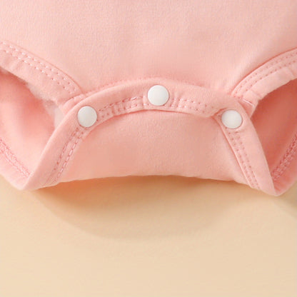 3pcs Short Sleeve &amp; Shorts Set for Newborns - "I'm Daddy's Girl" Letter Print Pants and Headband, Mommy's World Alphabet Kids' Outfit, Perfect for Outdoor