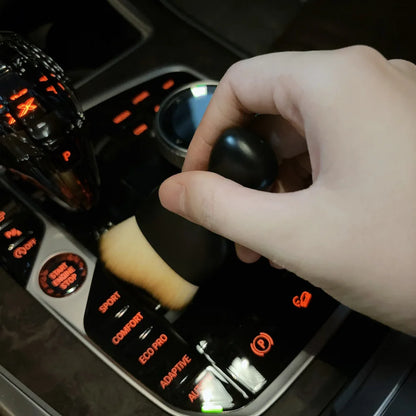 DAHUI Curved Design Dirt Dust Clean Brushes Car Cleaning Brush Dust Collectors Car Interior Brush Clean Tool with Cover
