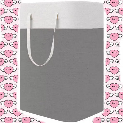 Folding Fabric Laundry Storage Basket Linen Cloth Quilt Movin Toy Dorm Family Hamper ExtendedHandle Striped Dirty Clothes Hamper