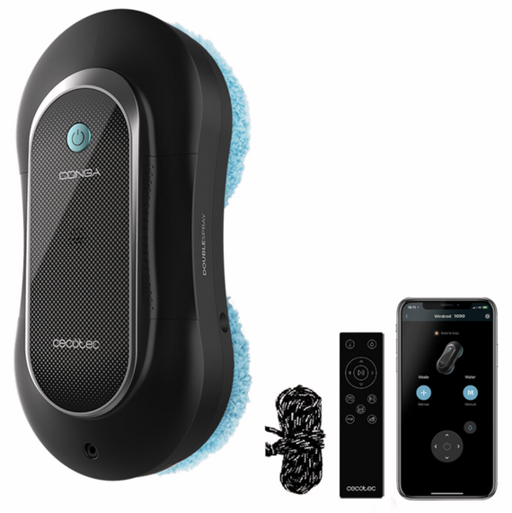 Cecotec Aspirador Limpiacristales Windroid 1090 Double Spray 72 W com app e comando