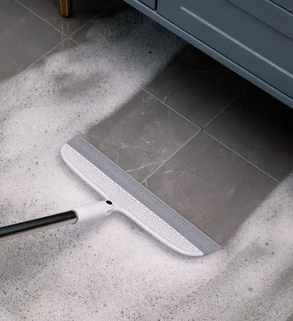 Vassoura mágica JOYBOS de 50 polegadas, 2 em 1, com lâmina removível em silicone, ideal para limpeza a seco e limpeza de pavimentos.