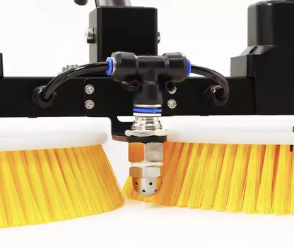 Double Head Automatic Solar Panel Cleaning Robot Kit Telescopic Brush Pole & Rotating PV Cleaning Equipment