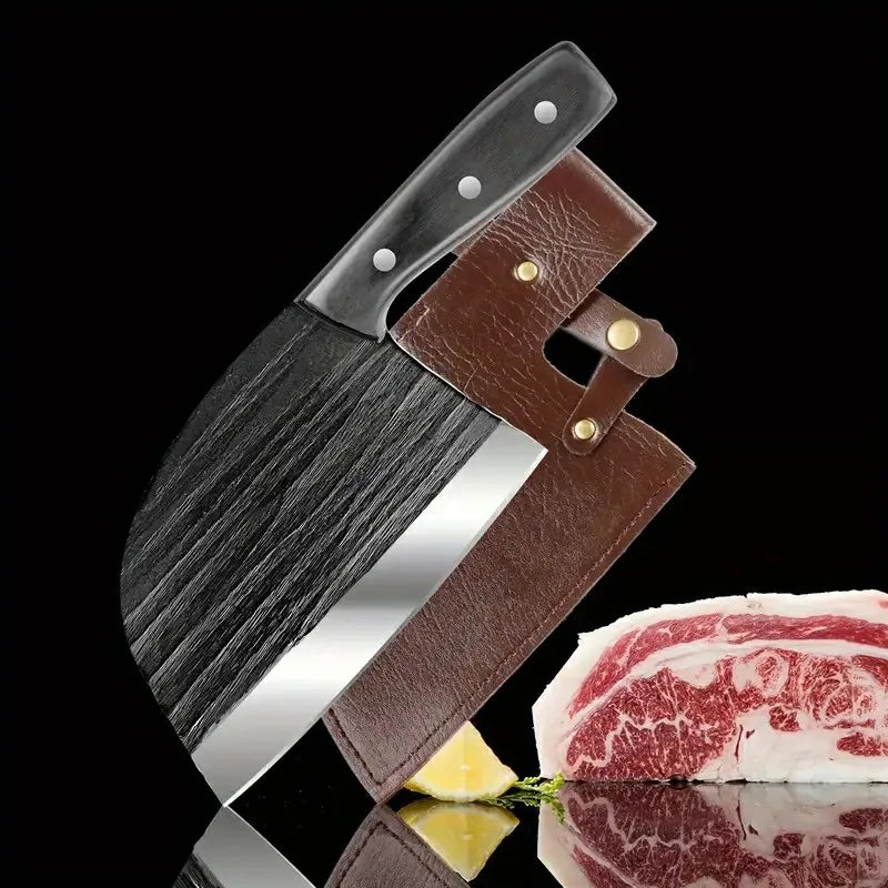 Manufacturer Company Custom Stainless Steel Kitchen Knives Non-Stick Pattern Blade Meat Cleaver and Carving Filleting Tools