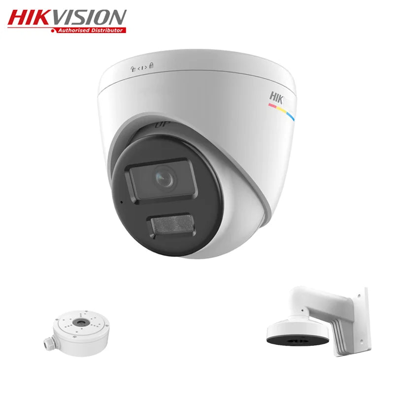 HIKVISION Original DS-2CD2347G2H-LISU/SL 4MP Smart Hybrid IP Camera Lens Fixed Turret ColorVu Two-Way Audio LightVu Hybrid