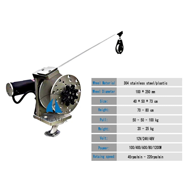 Longline Fishing for Deep Sea for Fish Man  12V 24V 48V 300 lb 500 Lbs 12 Vlots Electric Winch Fishing Reel