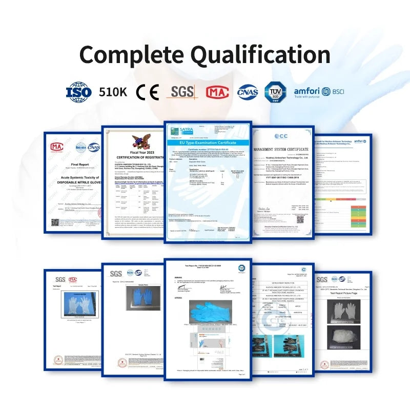 8mil Black Rubber Heavy Diamond Grip Disposable Industrial Working Gloves Nitrile Powder Free