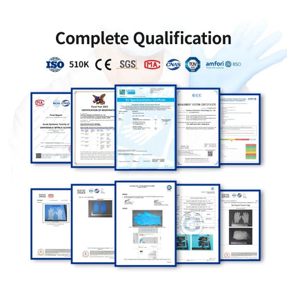 8mil Black Rubber Heavy Diamond Grip Disposable Industrial Working Gloves Nitrile Powder Free