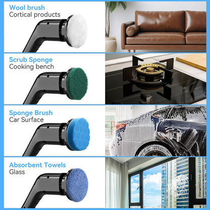 USA Warehouse Cleaning Products Household Cleaning Tools Accessories Electric Scrubber Cleaning Brush for Bathroom