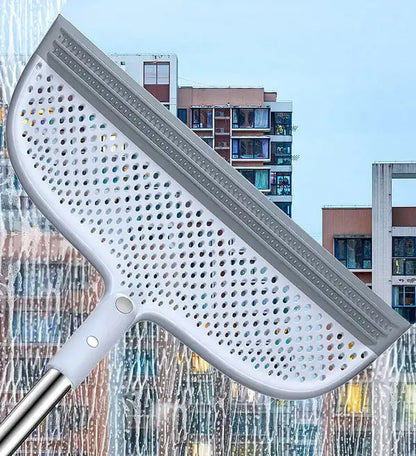 Vassoura mágica JOYBOS de 50 polegadas, 2 em 1, com lâmina removível em silicone, ideal para limpeza a seco e limpeza de pavimentos.