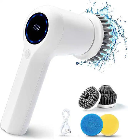 2-Speed Cordless Electric Shower/Sink/Window Cleaning Brushes for Spin Scrubber with Battery Level Display for Bathrooms