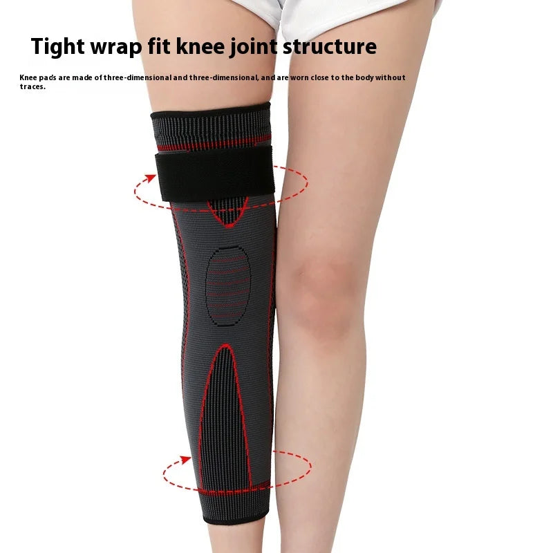 Men Women's Sports Nylon Knee Pads Flexible Football Protective Gear with Compression Leg Guards Elbow Straps for Cycling Gym