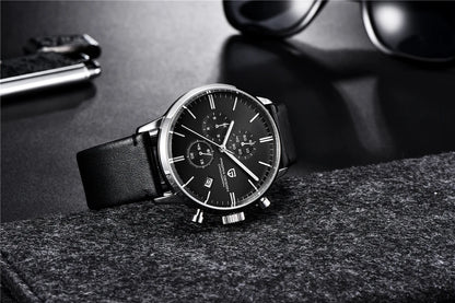 PAGANI DESIGN New Men Watches Multi time zone Quartz Business watch Auto Date Men Watches Japan Movt Watch Men Chronograph Gift