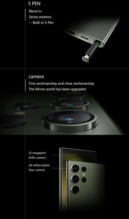 Factory Price Original for Samang for Galaxy S23 Ultra 5G 6.8 Inch Large Full Screen Smartphone for Gaming WiFi Enabled