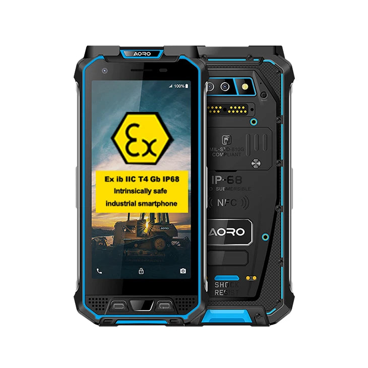Explosion Proof Intrinsically Safe Zone 2 ATEX IP68 Waterproof Smartphone with NFC QWERTY Keyboard LTE/GSM/CDMA Compatibility
