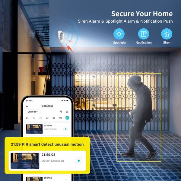 DB Jennov 2K 3MP Outdoor Wireless Home Security Camera Battery Powered Solar CCTV for Home Use