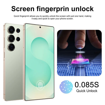 Factory Price S25 Ultra 16GB+1TB Android Big Screen phone  Dual SIM LTE Mobile Phone  Model S25 with Full HD Screen 108MP Camera