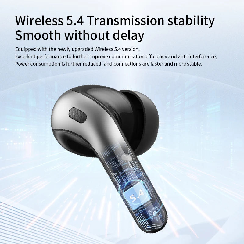 Hot-selling Noise-Canceling Wireless In-Ear Headphones with Digital Display Waterproof Sweatproof Long Battery Life BT Earphones