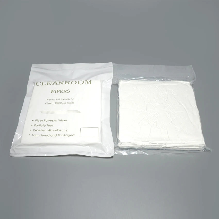 6''*6'' Low Lint Microfiber Cleaning Cloth Laser Cut Class 100 Non-Dust for Cleanroom Square Shape in Plain Style