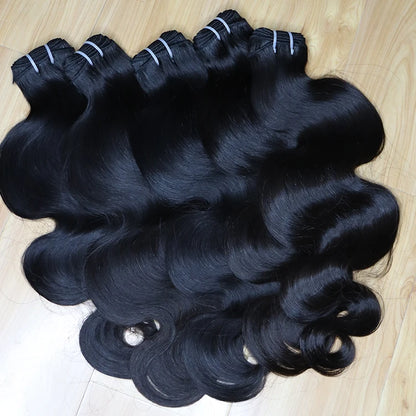 Virgin Cambodian Hair Bundles Natural Black Extension 100% Body Wave Human Hair Extensions Beauty Products for Women