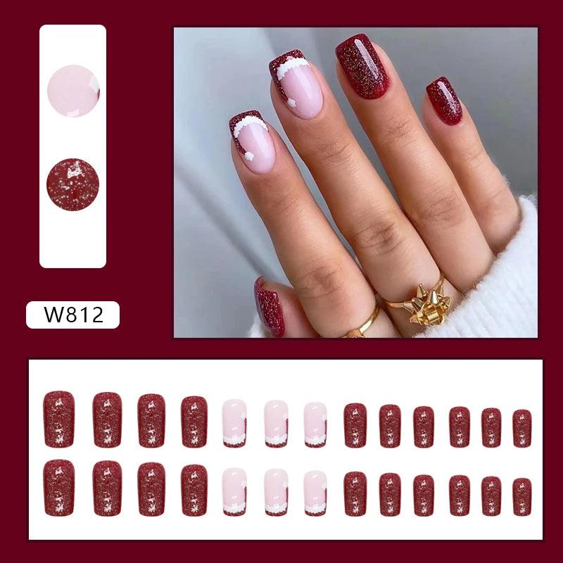 W812 Cat Eye Press-On ABS False Nails Trendy Wholesale Lot with Magnetic Effect Butterfly Design for Fingers Beauty Product