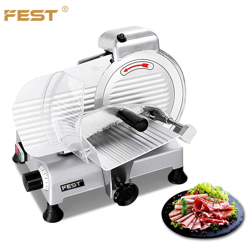 250mm Blade Meat Slicing Mini Slicer Machine 110V/220V Adjustable