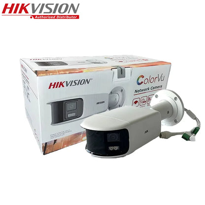 Hikvision DS-2CD2T47G2P-LSU/SL 4 MP Panoramic ColorVu Fixed Bullet Network Camera Active Strobe Light Audio Alarm