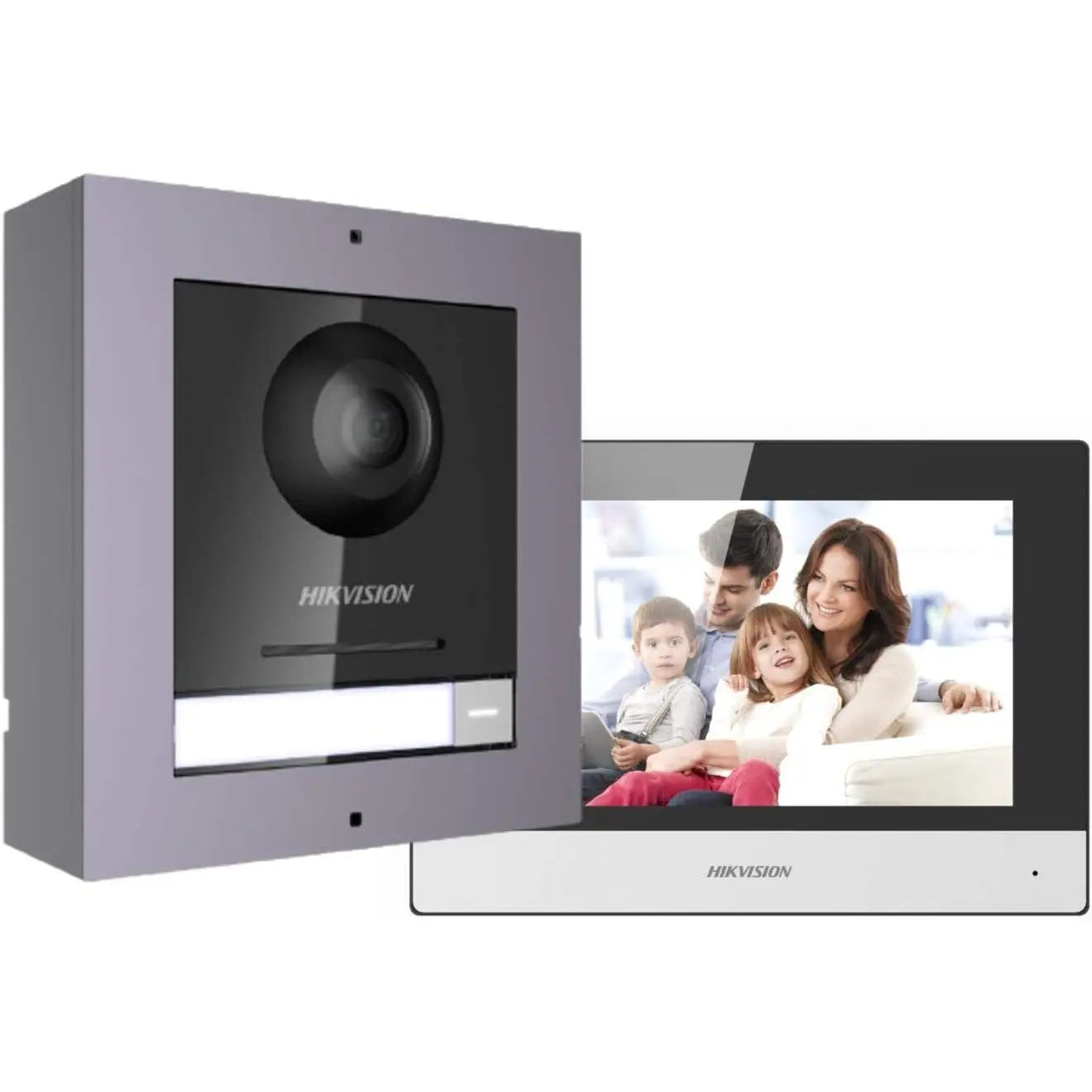 HikVision Smart Home DS-KIS602 Kit 7\" LCD 2.1Mpx IP65 Single-Family IP Video Intercom System