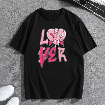 Men's Graphic T-Shirt, Anime Heart Broken Design, Short Sleeve Tee, Summer Casual, Trendy Streetwear