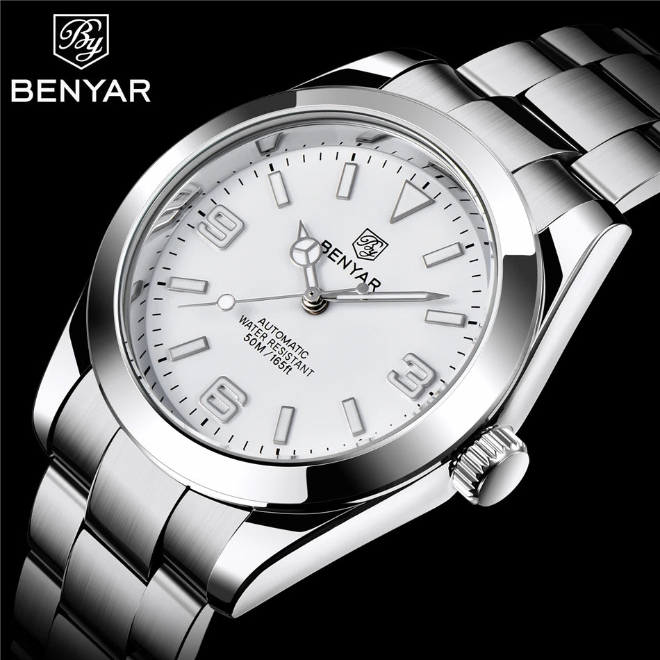 BENYAR 40MM V2 Version Top Brand  Luxury Men Watch Fashion Sport Watch  Automatic Mechanical Watches 10Bar BY-5177