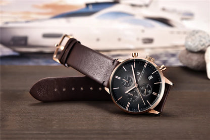 PAGANI DESIGN New Men Watches Multi time zone Quartz Business watch Auto Date Men Watches Japan Movt Watch Men Chronograph Gift