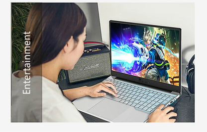 15.6" FHD Display, Win 10 Pro Laptop, 12G RAM with N5095 Notebook Portable Gaming Laptop