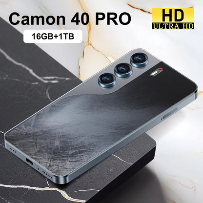 2025 New Camon 40 Pro Cellphone 16GB+1TB Smartphone Unlocked Dual Card 5G Phones 7.3inch HD Hd Screen Mobile Phones