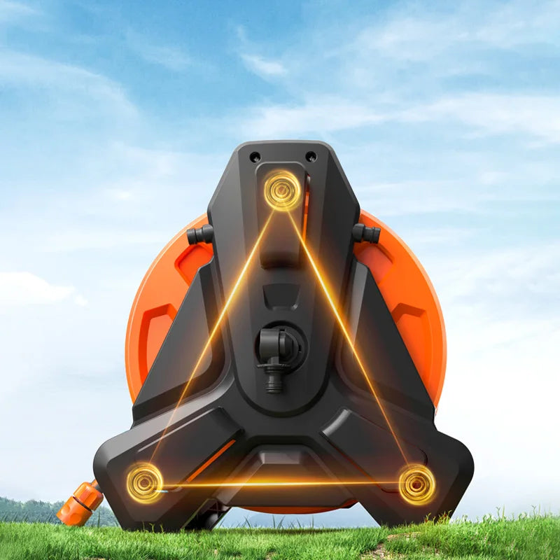 Equipamento de lavagem de automóveis e jardins de alta qualidade e grande procura: Enrolador de mangueira de jardim retrátil portátil com suporte para mangueira.