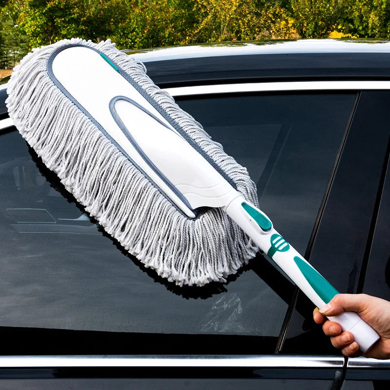 Premium Microfiber Extendable Car Duster Scratch-Free Cleaning Brush for Auto Detailing & Maintenance