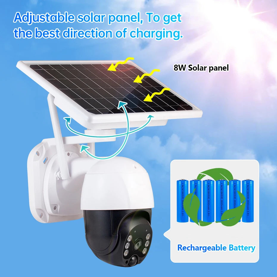 ICSEE 4MP 4G Wifi CCTV Solar Camera Outdoor Powered Wireless 4G PTZ Camera Solar Panel 4G Wifi Security Camera ICSEE