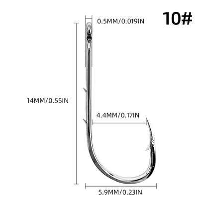 1000pcs 92247 Octopus Beak Baitholder Fishing Hooks Carbon Steel Barbed Offset Octopus Circle Hooks for Saltwater Freshwater