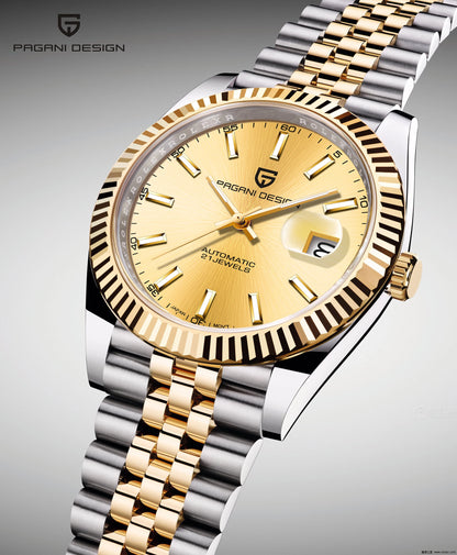 PAGANI DESIGN Man Mechanical Watch Top Brand Luxury Automatic Watch Stainless Steel 100m Waterproof Watch Men Clock Reloj Hombre