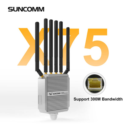 SUNCOMM CP520 X75 AX3000 IPQ5018 Dual Band Waterproof IP67 2.5Gbps High-speed Interface POE Power Supply 5G Outdoor Router