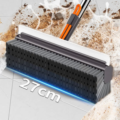 Wholesale 2-in-1 Toilet Floor Cleaning Brush Floor Tile Spin Scrubbing Brush Head Silicone Scraper Gap Brush Magic Scraper Broom
