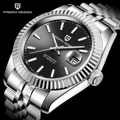 PAGANI DESIGN Man Mechanical Watch Top Brand Luxury Automatic Watch Stainless Steel 100m Waterproof Watch Men Clock Reloj Hombre
