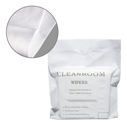 6''*6'' Low Lint Microfiber Cleaning Cloth Laser Cut Class 100 Non-Dust for Cleanroom Square Shape in Plain Style