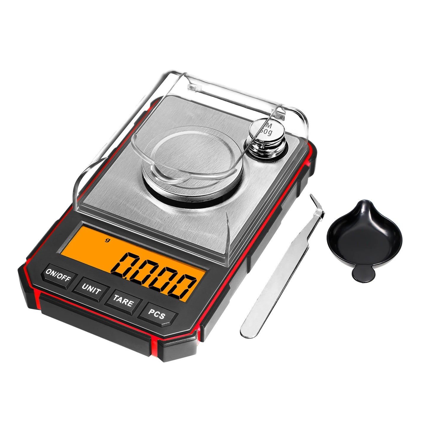 Lab Analytical Balance 50gx0.001g High-Precision Lab Scale Accurate Electronic Scientific Jewelry Scales with Windshield